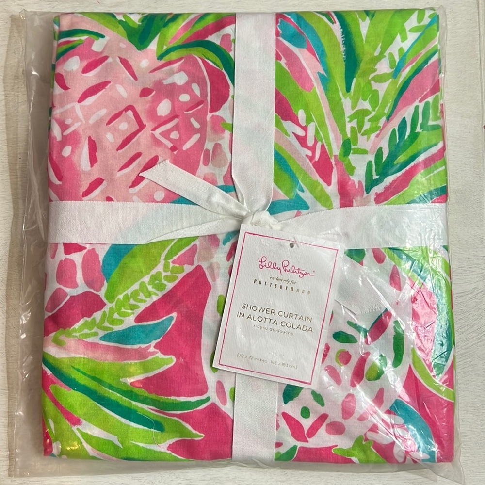 Lilly Pulitzer x Pottery Barn Shower Curtain NIB